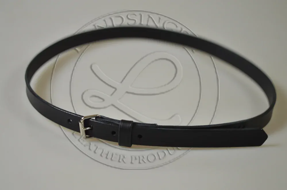 KOŽENÝ DÁMSKÝ ČERNÝ OPASEK 2 CM - KLASICKÝ