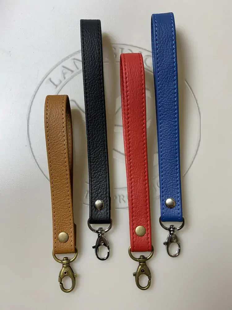 Kožené poutko na kabelku s karabinou LAHTON