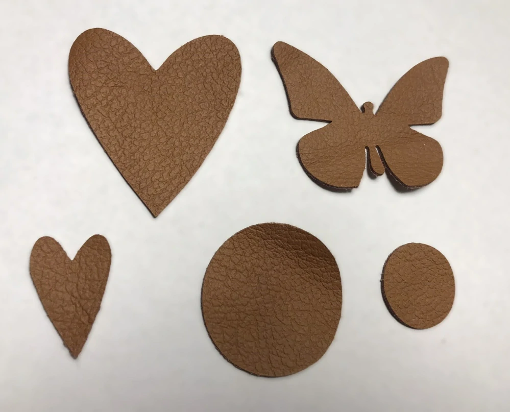 Kožené motýl, srdce, kolečko hnědé" Lahton"