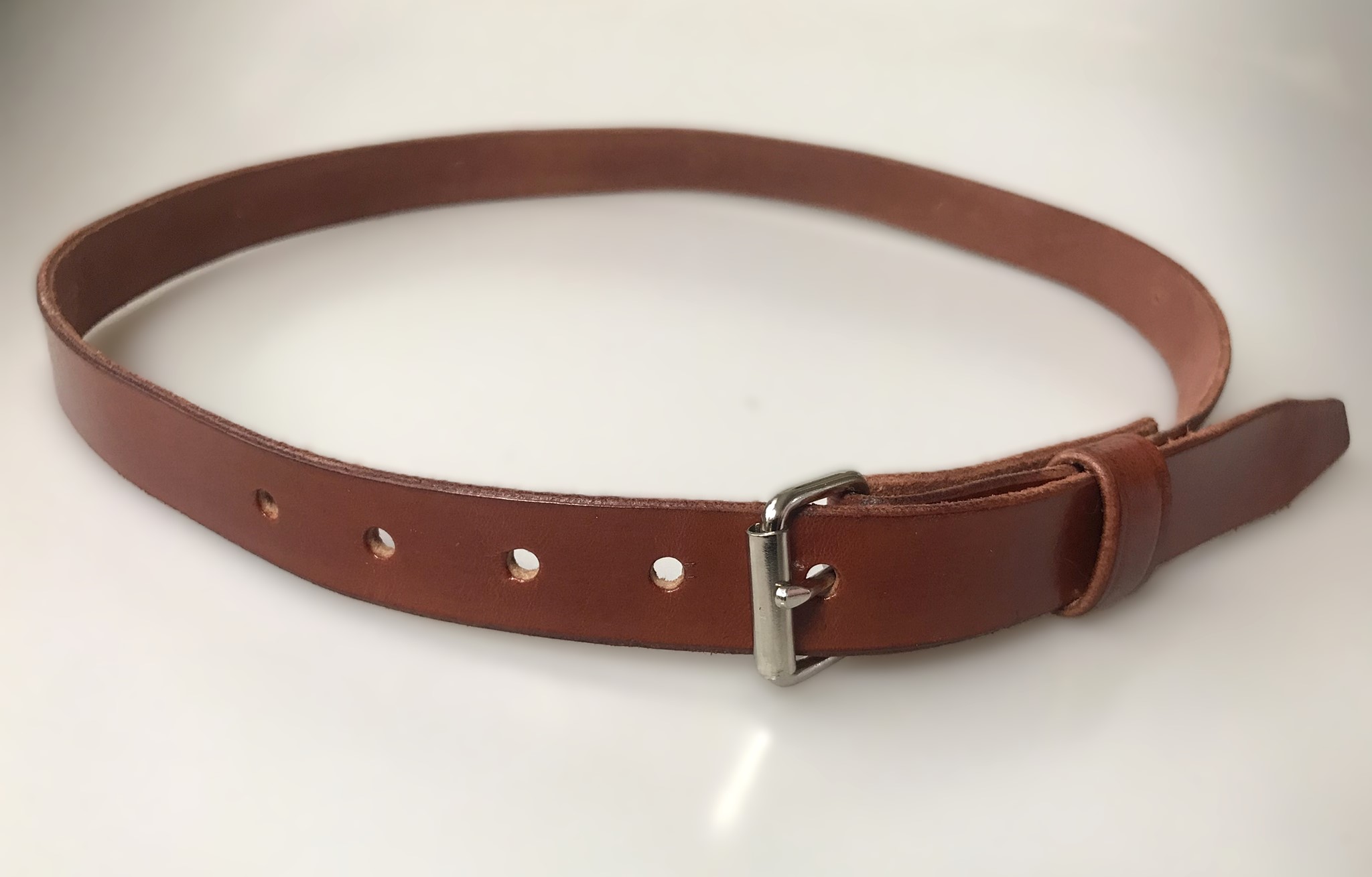 Kožený DÁMSKÝ opasek 2 cm mahagon - klasický