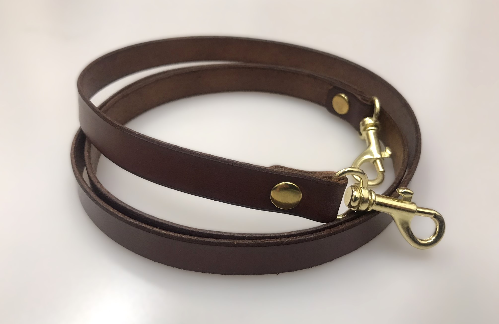 Kožený klasický popruh 1,5 cm koňak - polotovar na kabelku