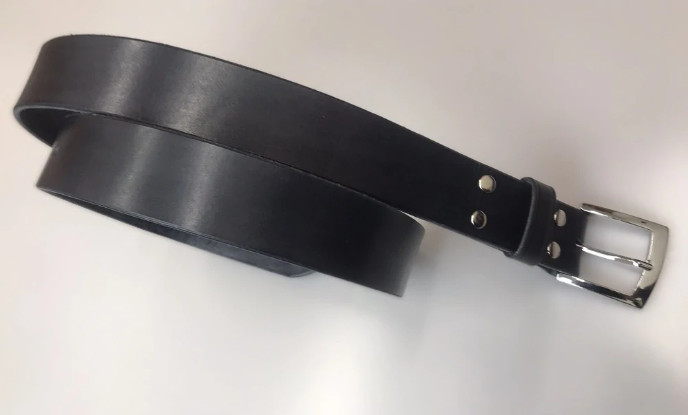 Kožený opasek 4 cm šedý - Elegant