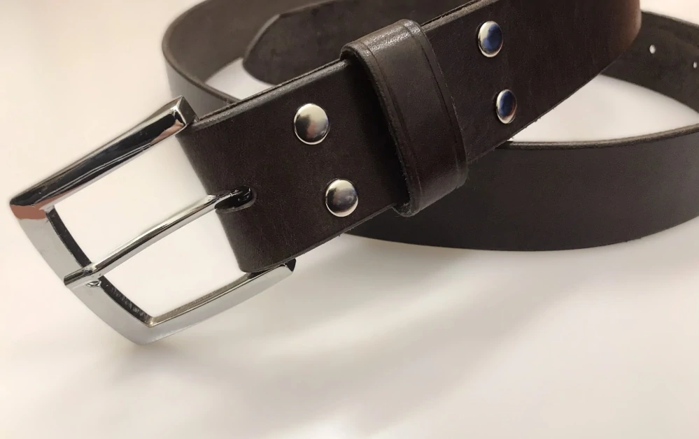 Kožený opasek 4 cm tmavě hnědý palisandr - Elegant