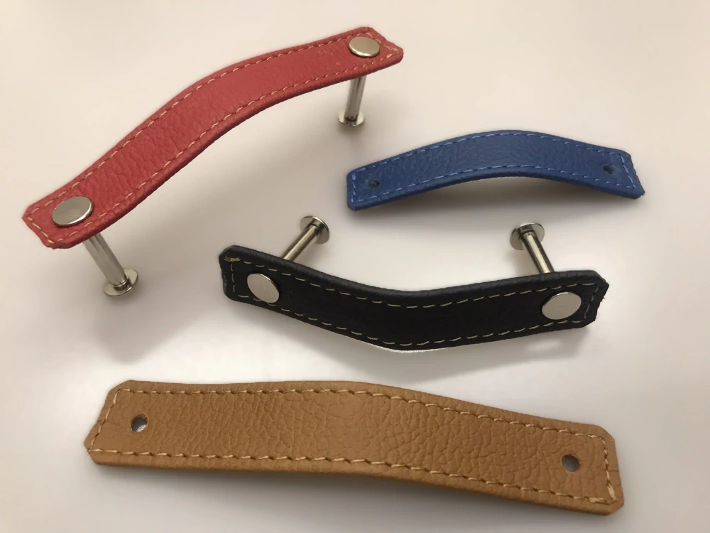 Kožené madlo, úchytka "Lahton" 2 cm - prošitá