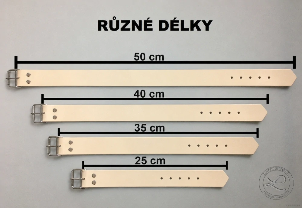 Kožený řemínek s přezkou 3,5 cm