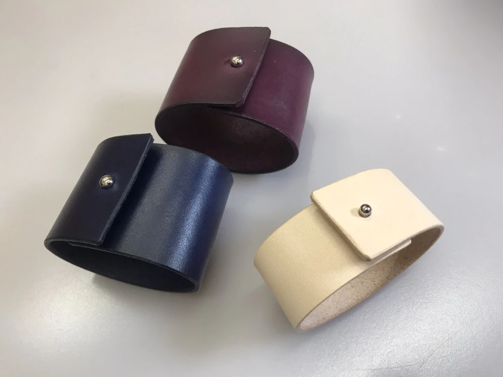 Kožená spona na šátek, šálu Classic 2,5 cm