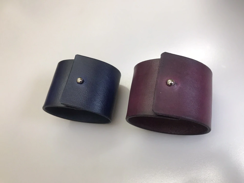 Kožená spona na šátek nebo šálu Classic 4 cm 