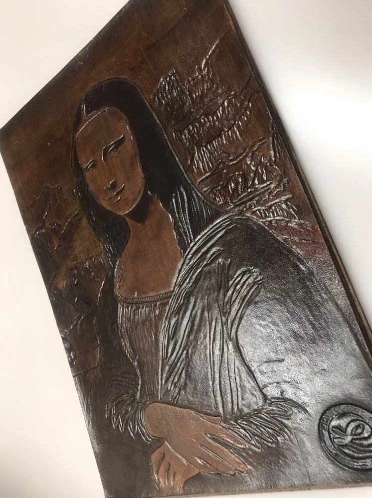 KOŽENÝ OBRAZ - MONA LISA