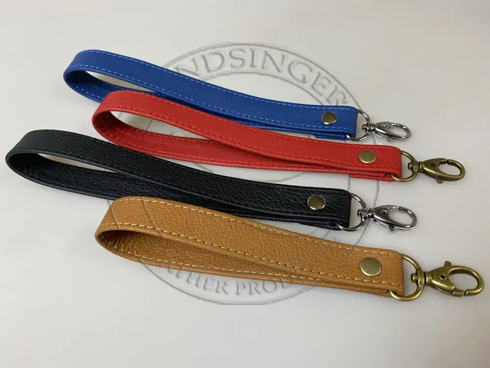 Kožené poutko na kabelku s karabinou LAHTON