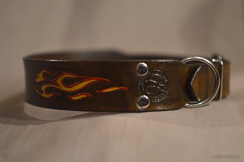 KOŽENÝ OBOJEK - ZDOBENÝ OHEŇ