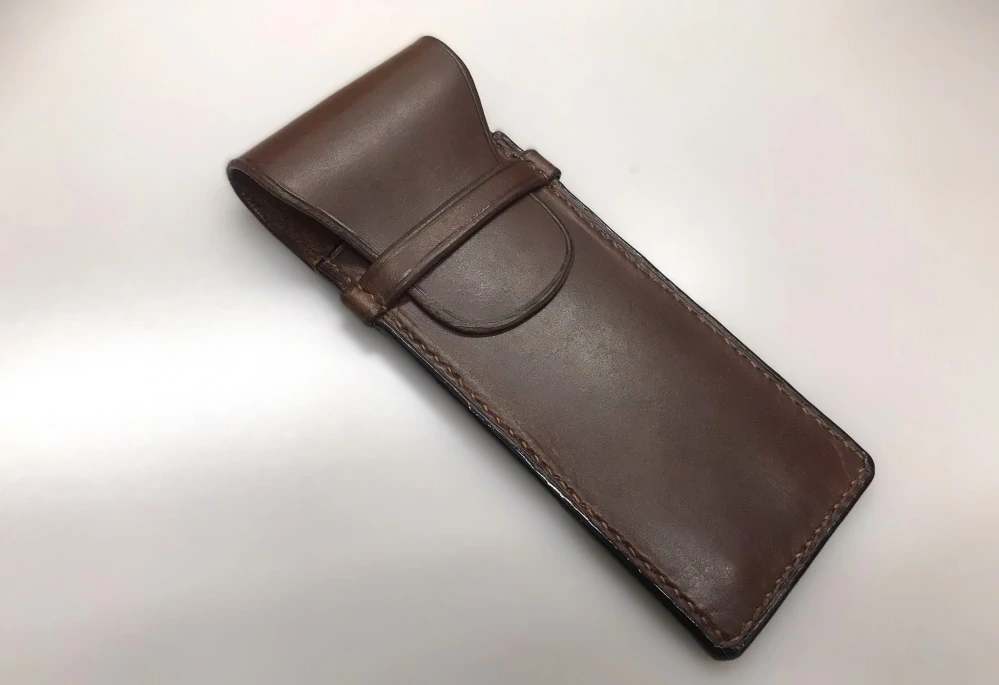 Kožené menší pouzdro na tužky RETRO ( penál )