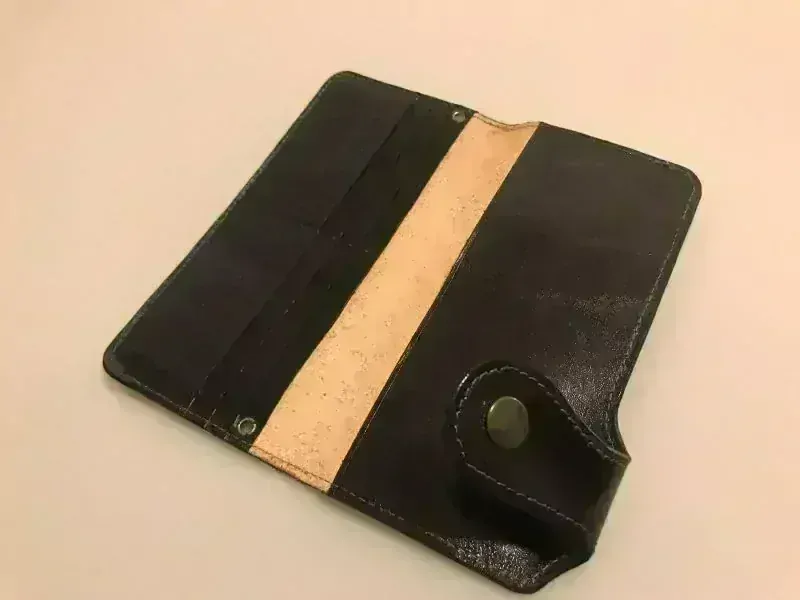 Kožená peněženka biker - zdobená 