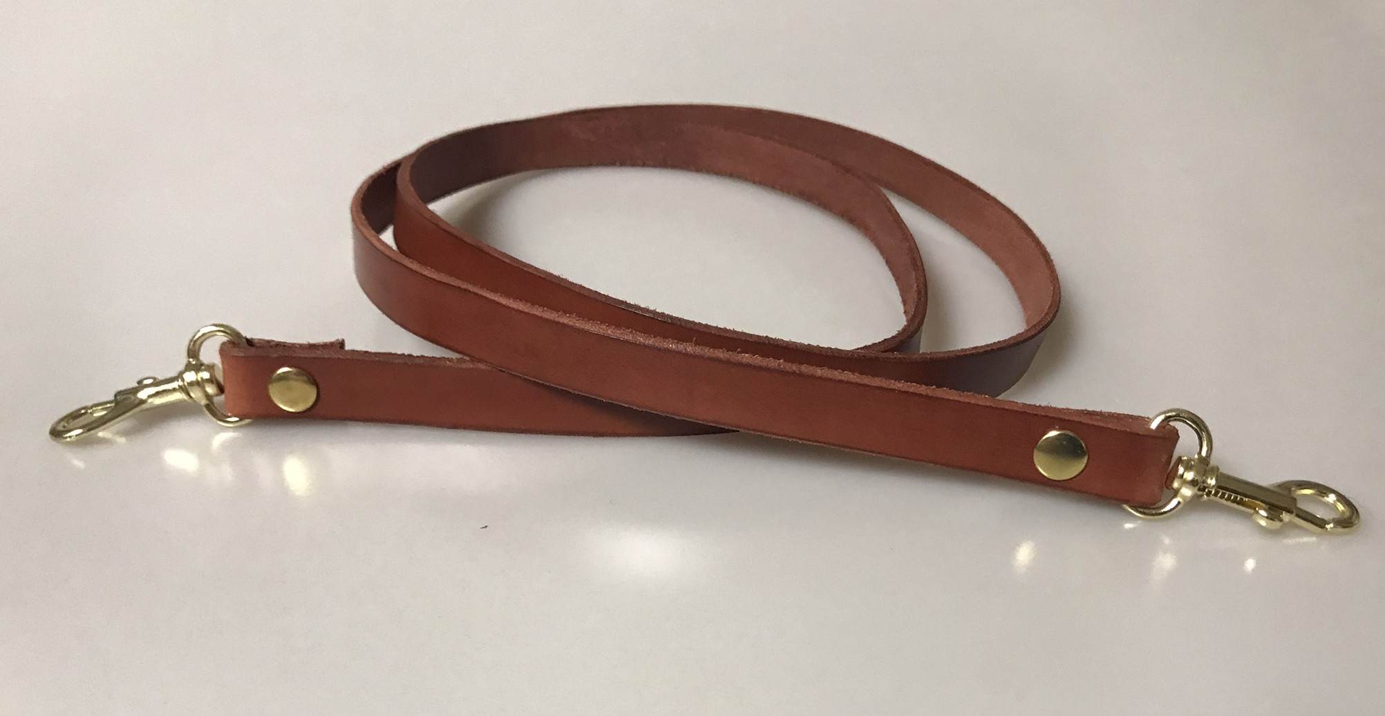 Kožený klasický popruh 1,5 cm - polotovar na kabelku