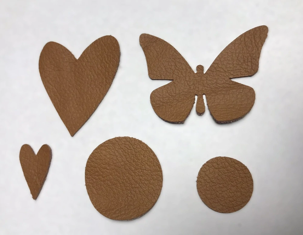 Kožené motýl, srdce, kolečko hnědé" Lahton"