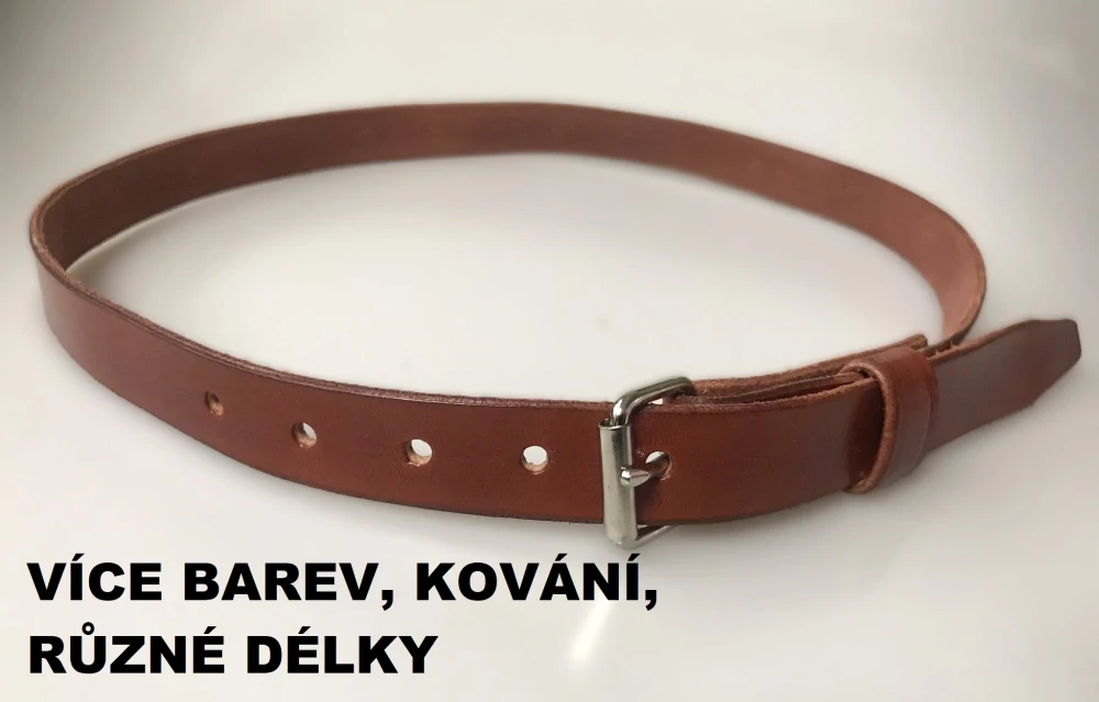 Kožený DĚTSKÝ opasek 2 cm - mahagon