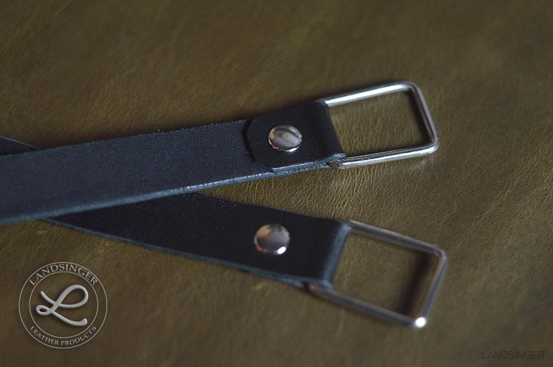 Kožená ucha se spojkou - polotovar na kabelku