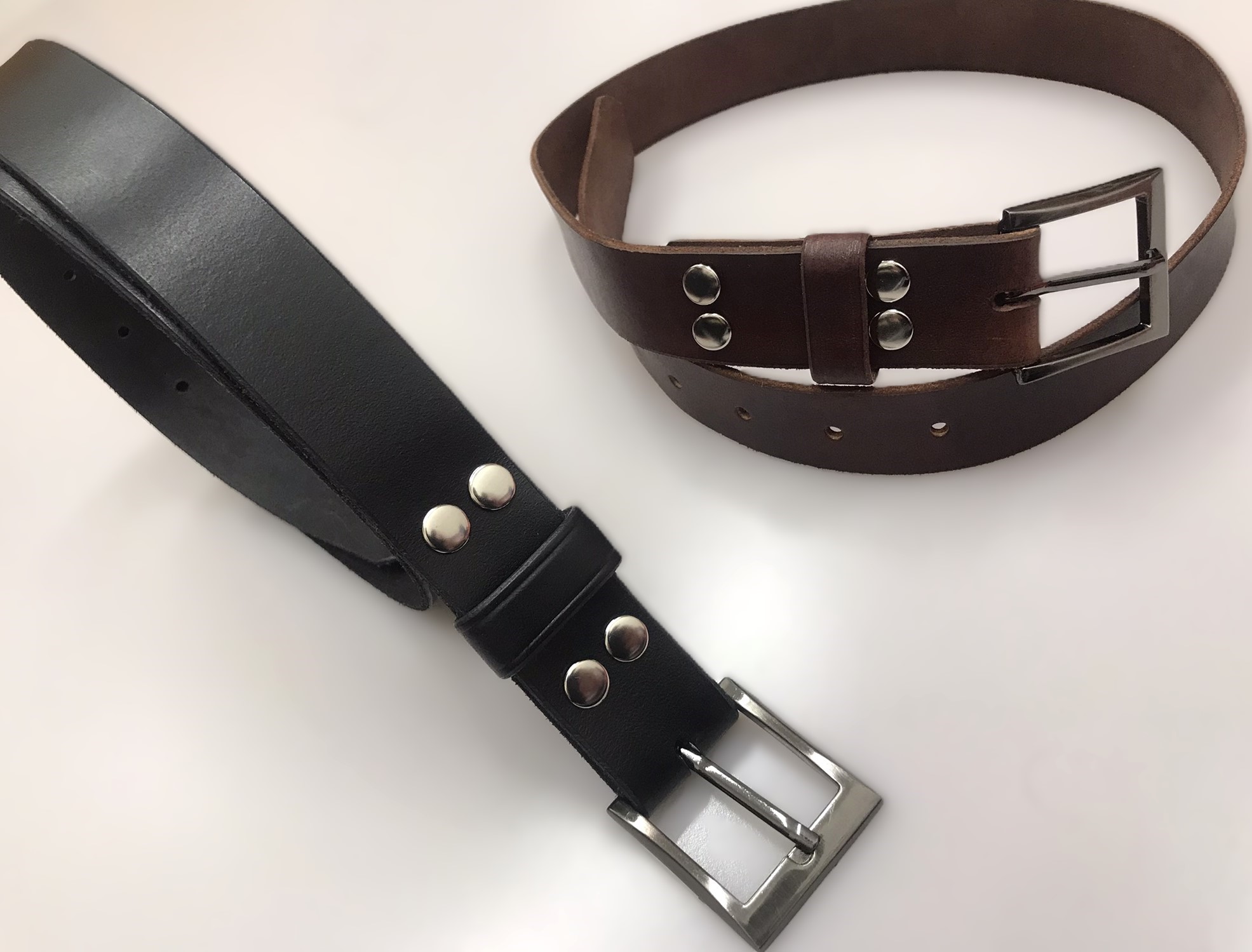 Kožený opasek 3 cm černý - Pulse 