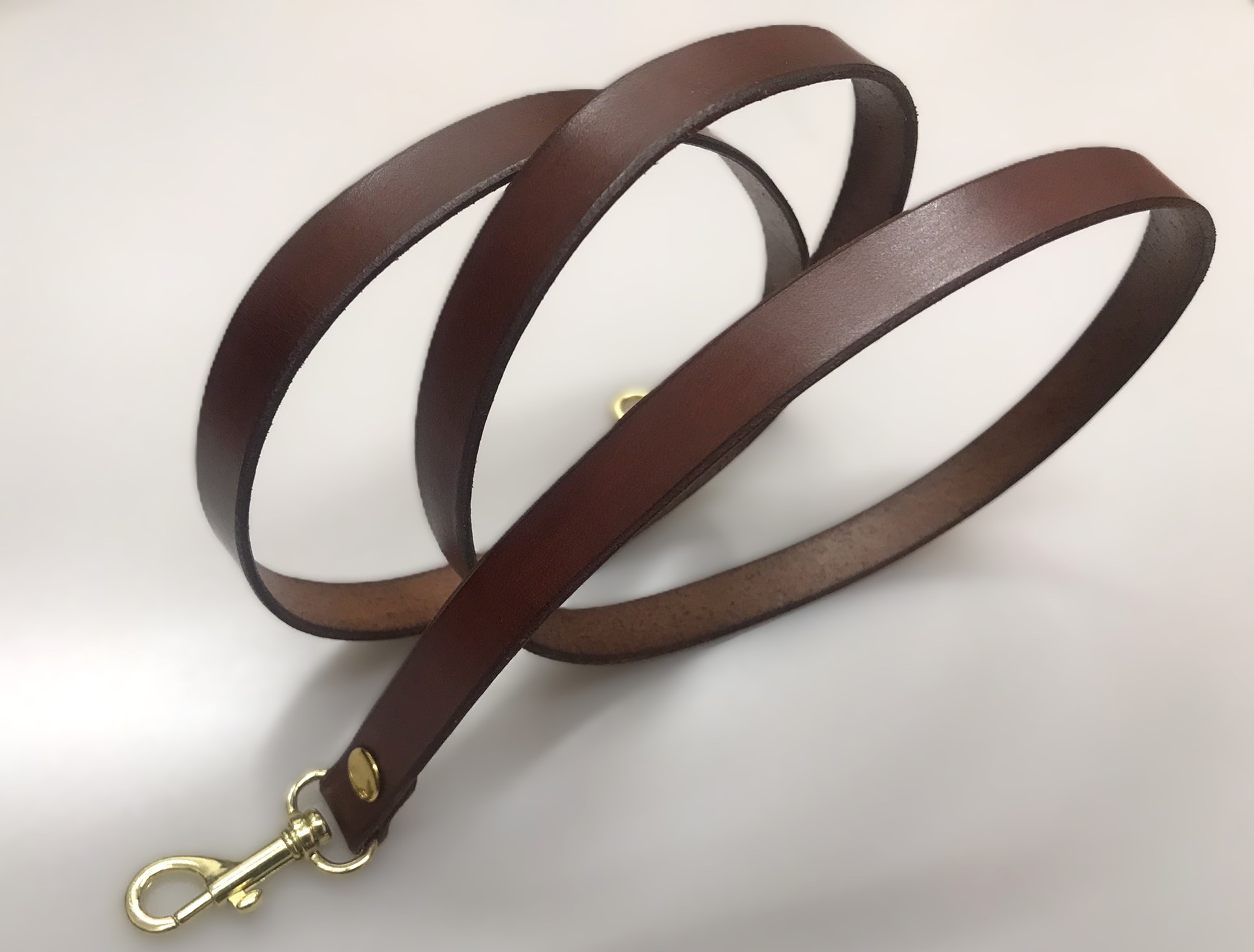 Kožený klasický popruh 1,5 cm koňak - polotovar na kabelku