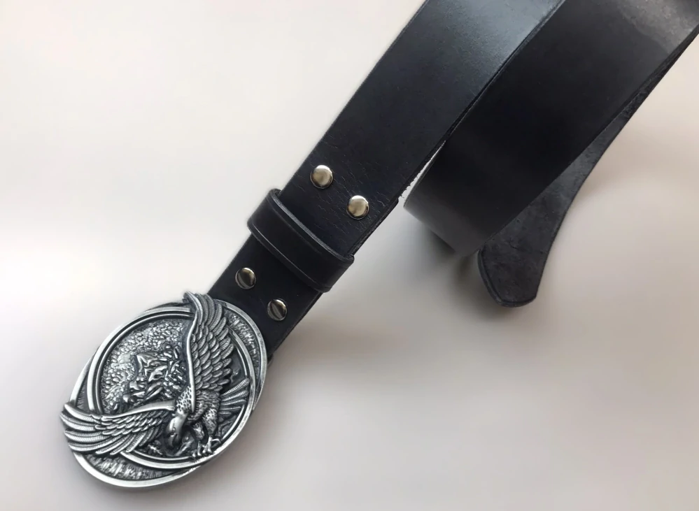 Kožený opasek 4 cm - Orel