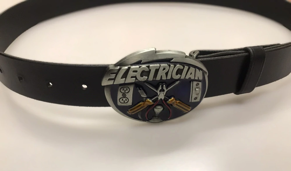 Kožený opasek 4 cm - Elektrikář