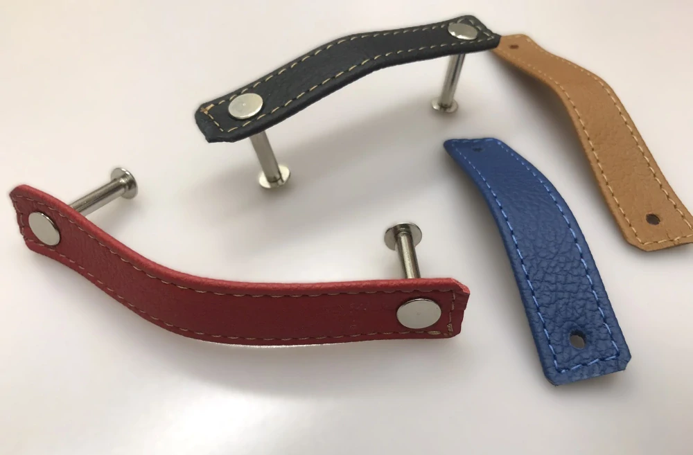 Kožené madlo, úchytka "Lahton" 2 cm - prošitá