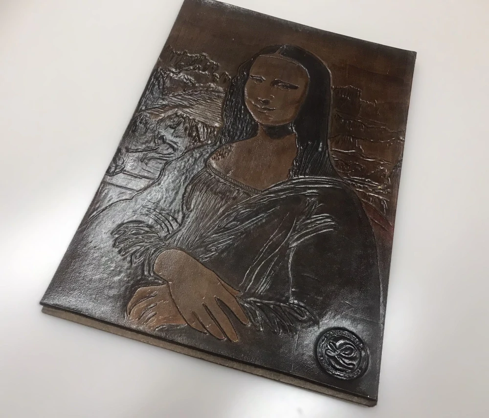 KOŽENÝ OBRAZ - MONA LISA