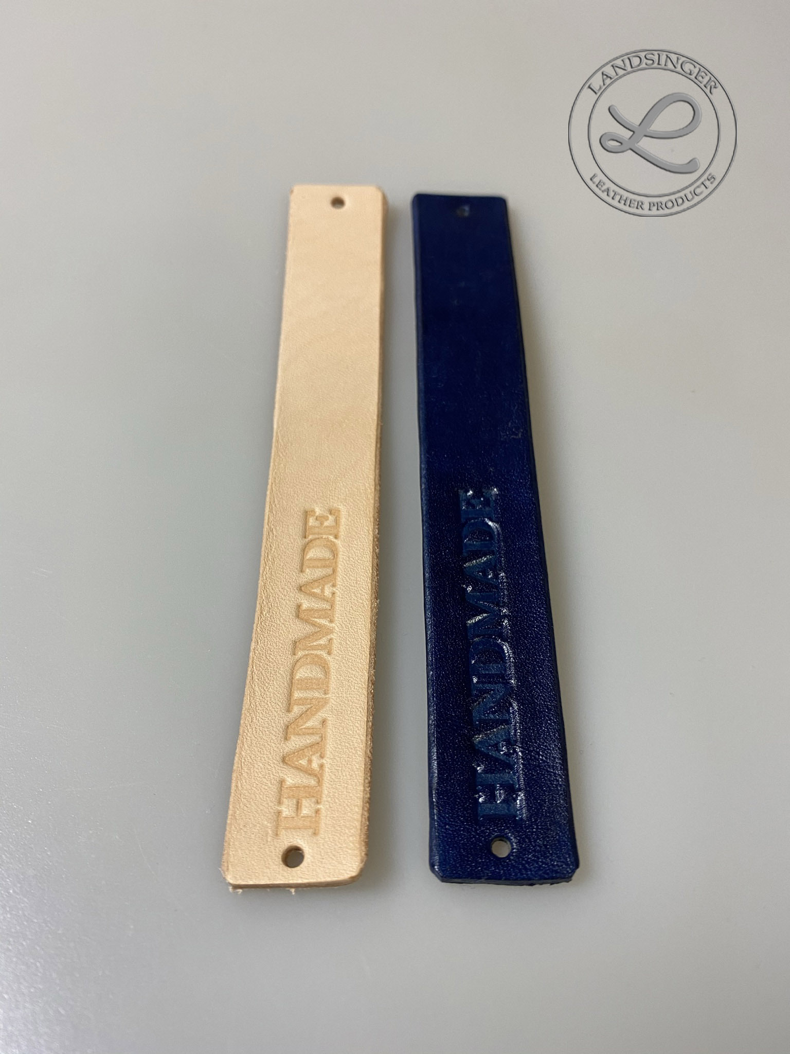 Kožené štítek HANDMADE ohnutý