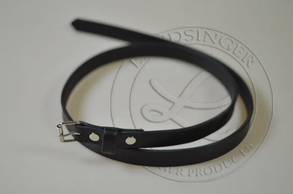 KOŽENÝ DÁMSKÝ ČERNÝ OPASEK 2 CM - KLASICKÝ