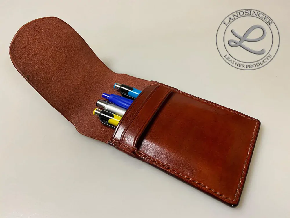 Kožené pouzdro na tužky RETRO ( penál )