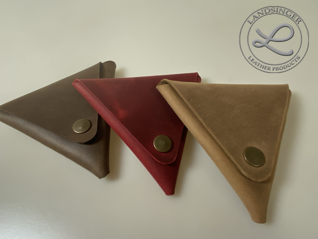 Kožená peněženka na mince - hnědá Camel