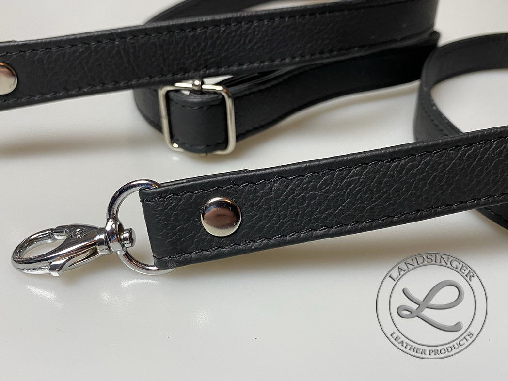 Sada kožených černých popruhů na batoh" LAHTON" (nastavitelné) 2 ks - polotovar