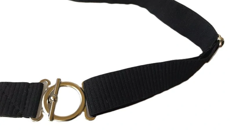 Pružný dámský pásek černý