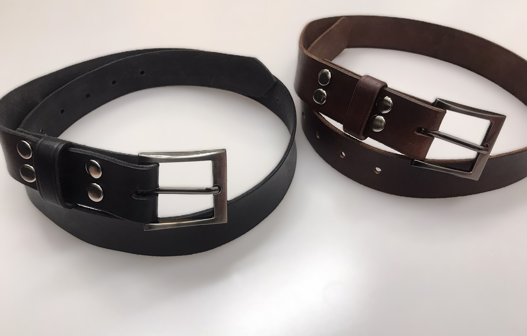 Kožený opasek 3 cm černý - Pulse 