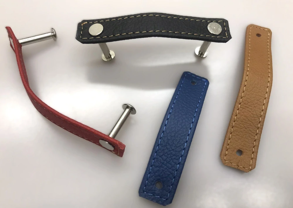 Kožené madlo, úchytka "Lahton" 2 cm - prošitá