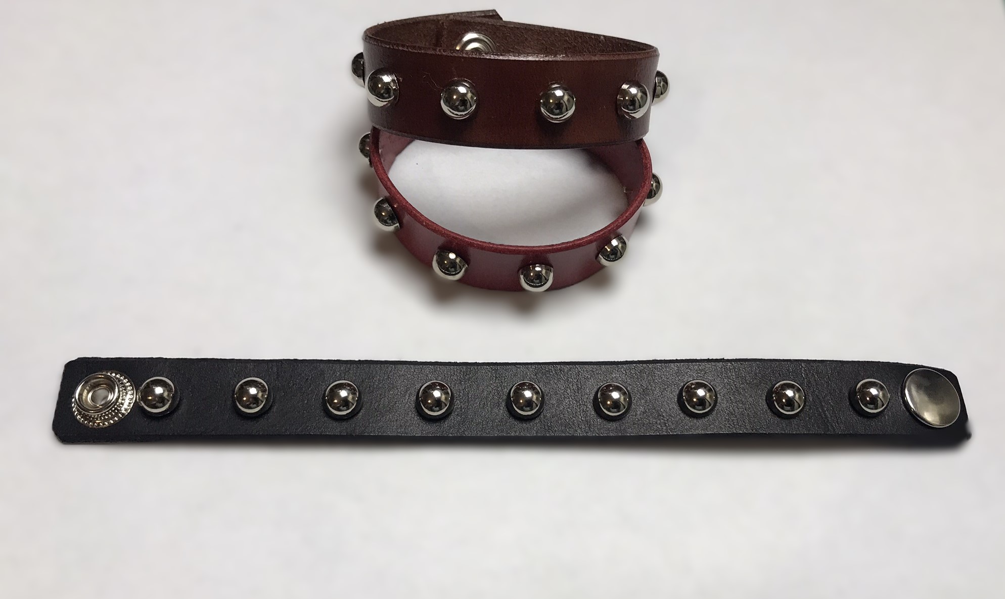 Kožený náramek - pecka