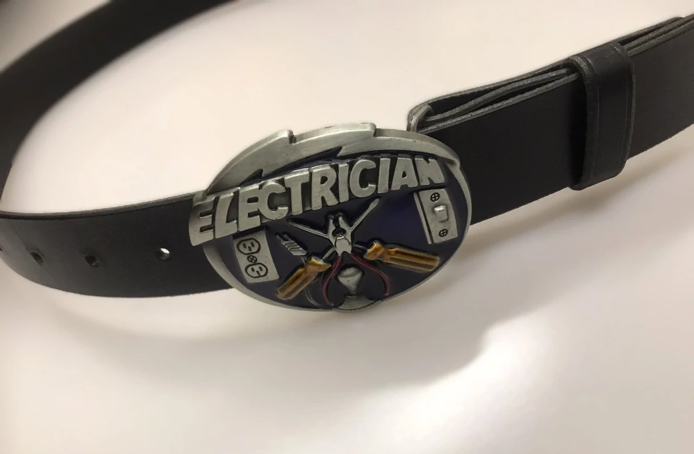 Kožený opasek 4 cm - Elektrikář