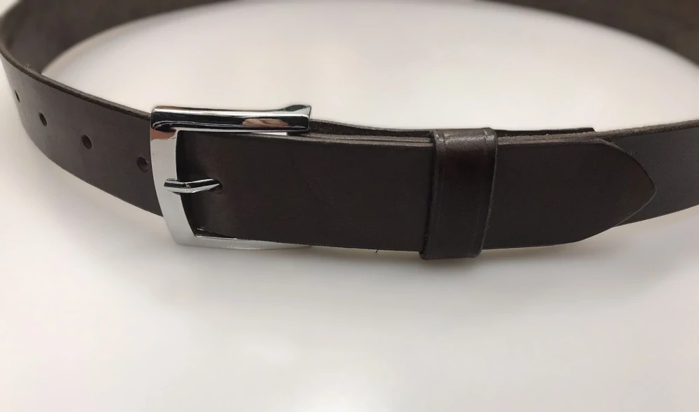 Kožený opasek 4 cm tmavě hnědý palisandr - Elegant