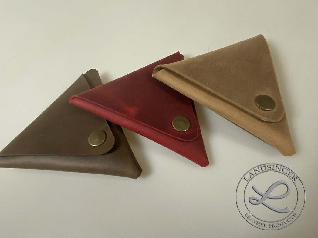 Kožená peněženka na mince - tmavě hnědá Mocas