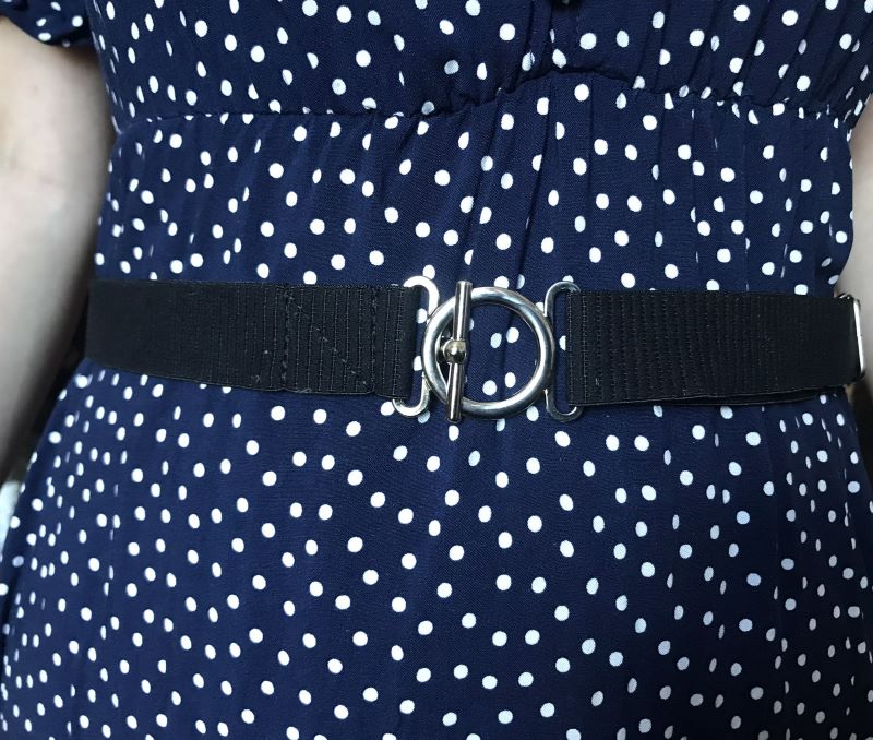 Pružný dámský pásek černý