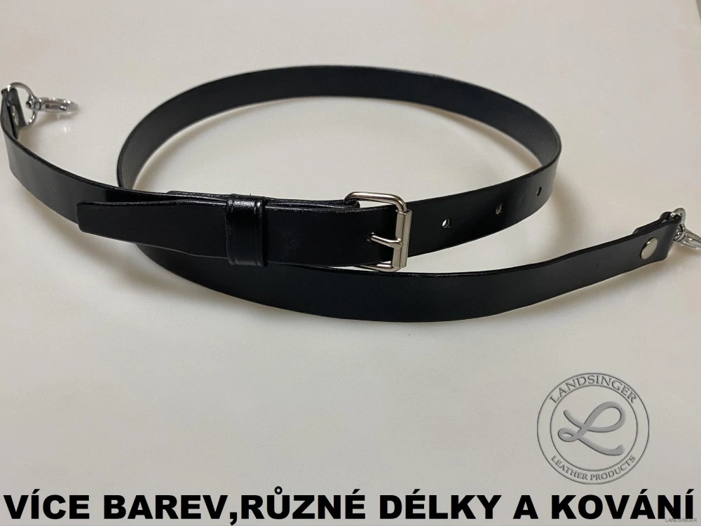 KOŽENÝ POPRUH NA KABELKU S PŘEZKOU 