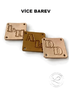 Kožený štítek pro váš monogram