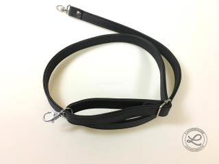 Kožený popruh černý "LAHTON" nastavitelný 120 cm