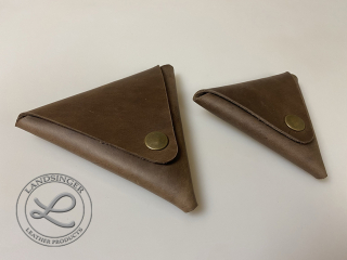 Kožená peněženka na mince - tmavě hnědá Mocas