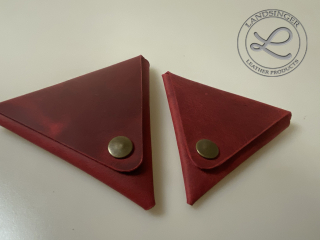 Kožená peněženka na mince - červená Scarletta