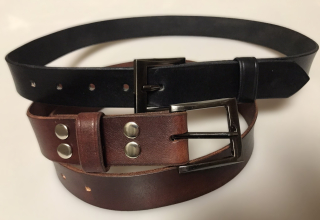 Kožený DÁMSKÝ opasek 3 cm MADAM  - černý