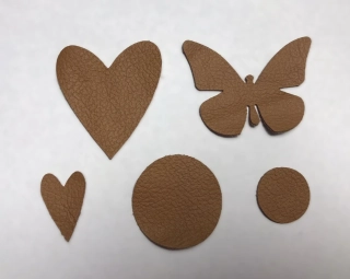 Kožené motýl, srdce, kolečko hnědé" Lahton"