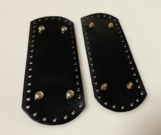 Kožené dno obdélník - černá 