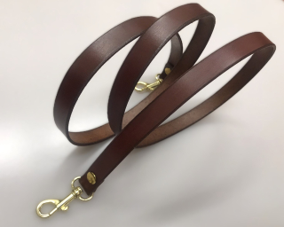 Kožený klasický popruh 1,5 cm koňak - polotovar na kabelku