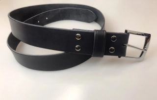 Kožený opasek 4 cm šedý - Elegant
