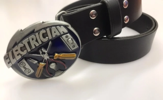 Kožený opasek 4 cm - Elektrikář